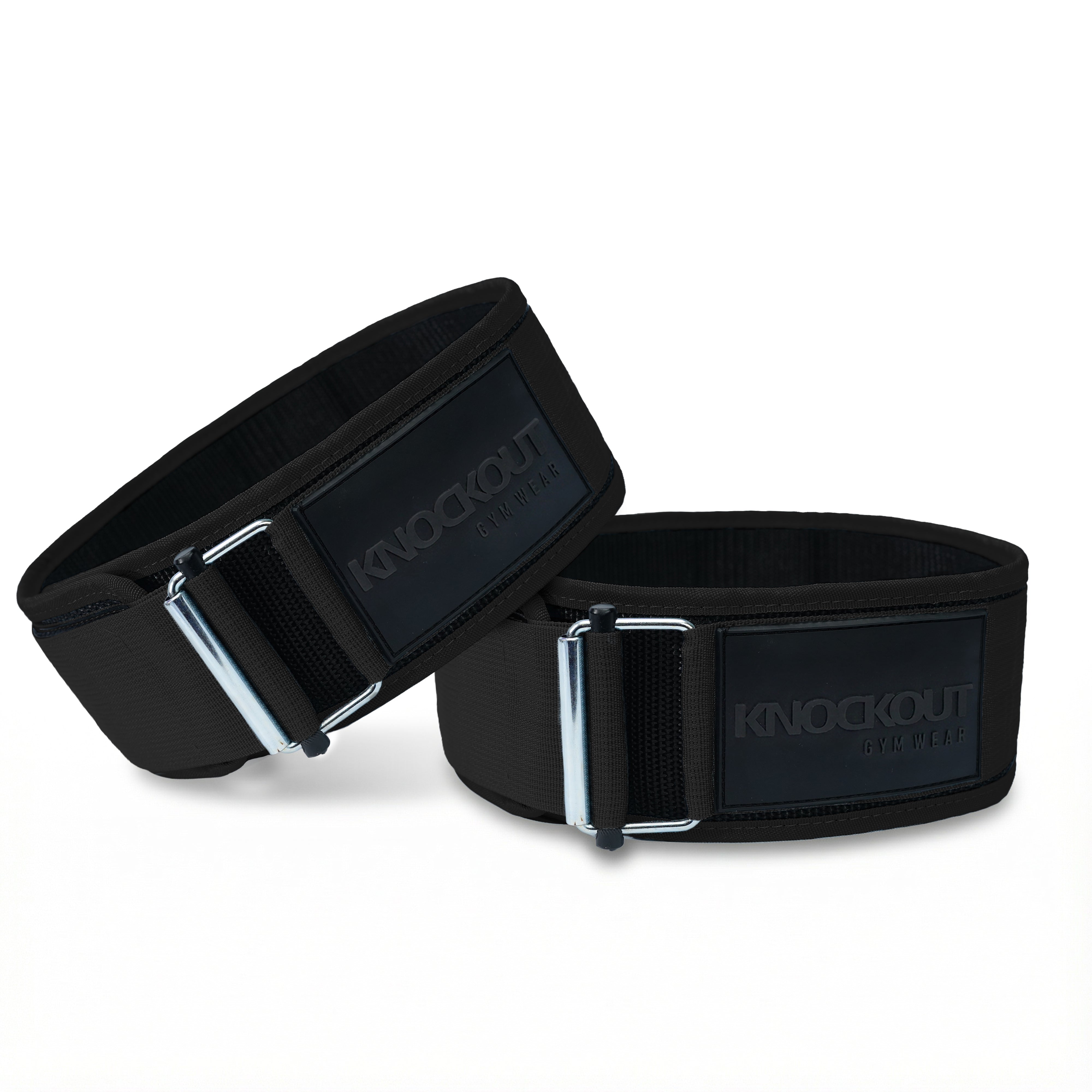 Self-Locking Black Weightlifting Belt