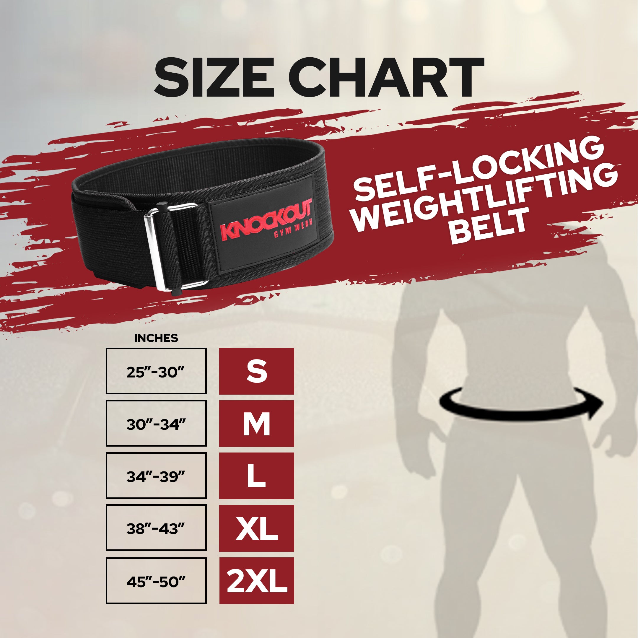 Self-Locking Weightlifting Belt