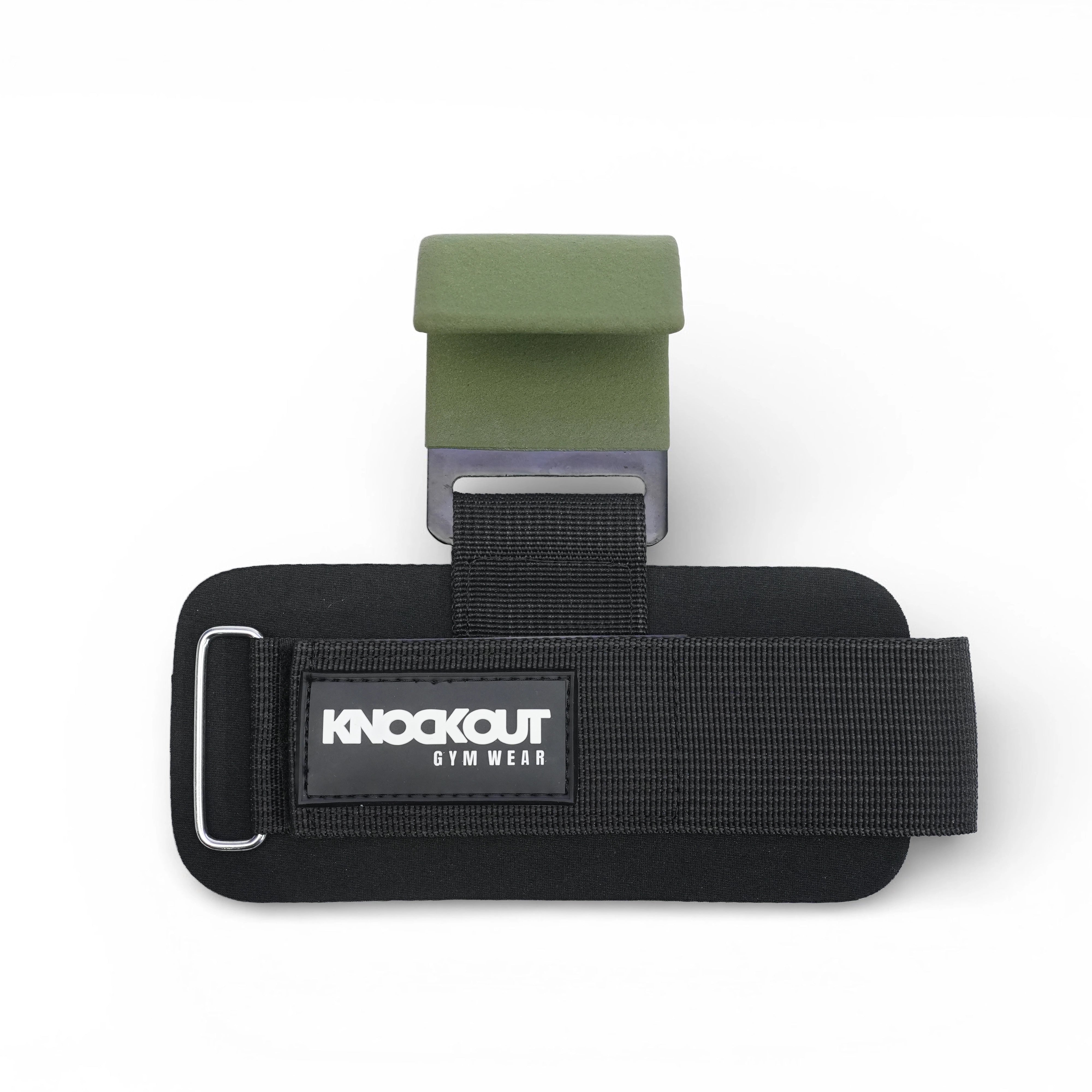 weight lifiting hook strap green