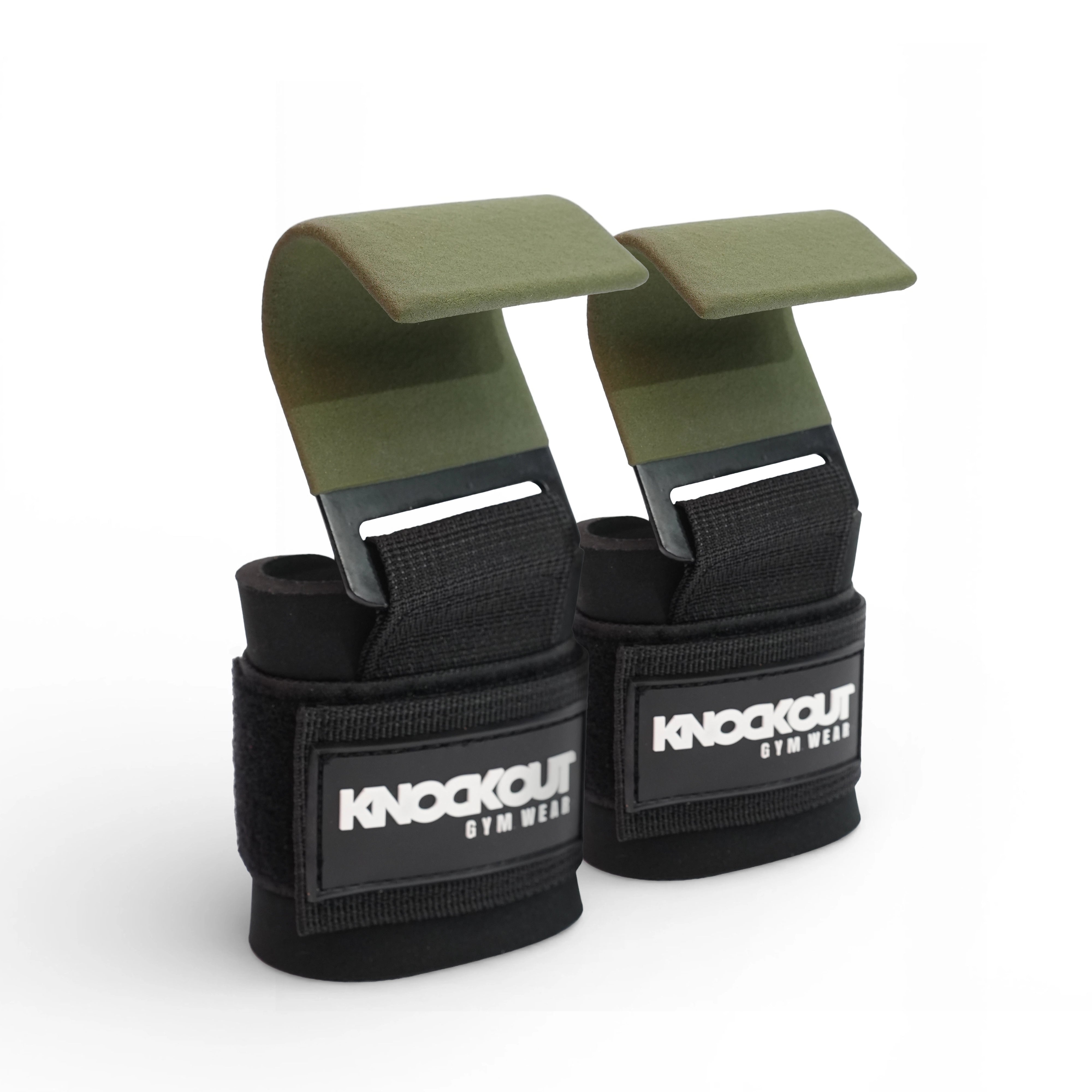 weight lifiting hook strap green