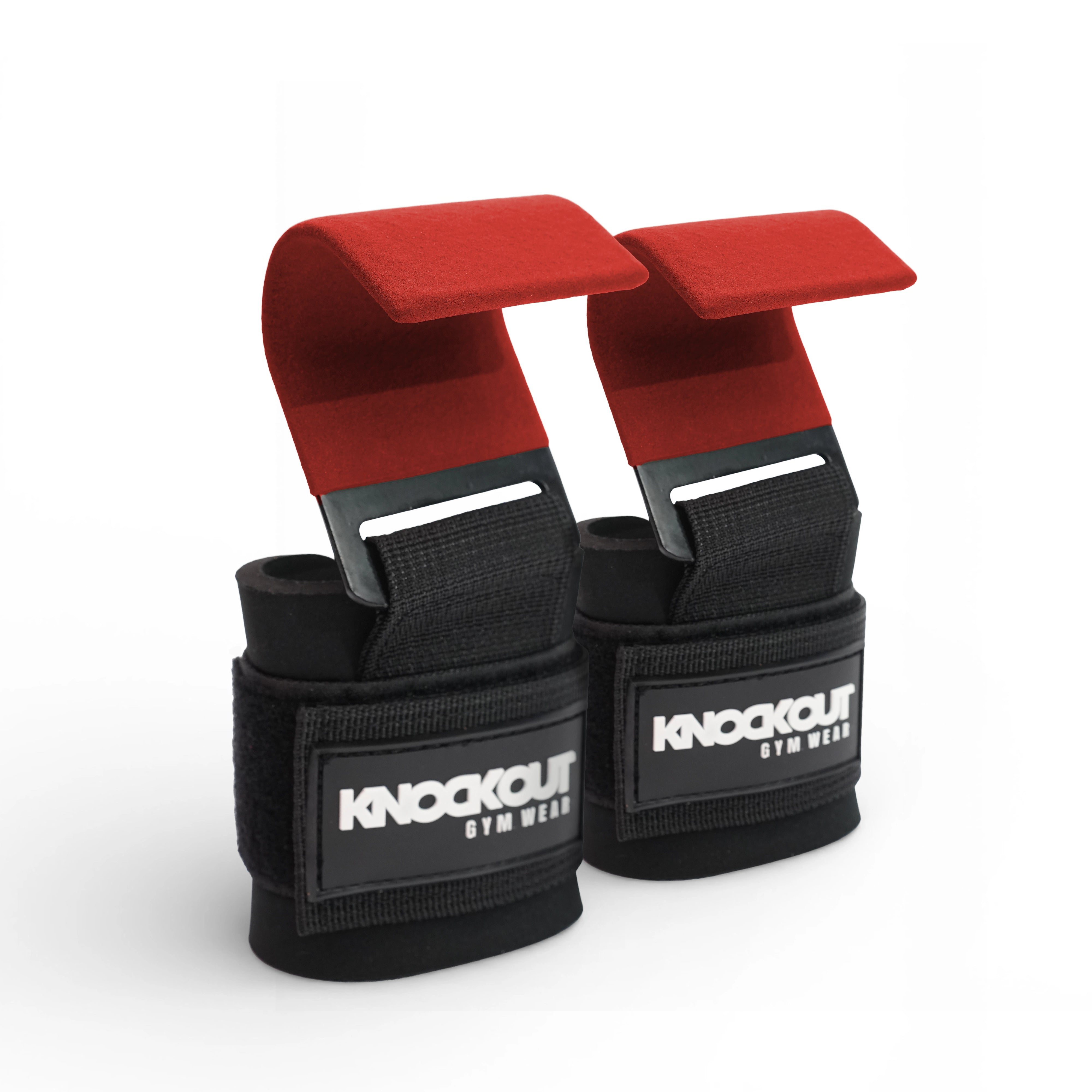 weight lifiting hook strap red