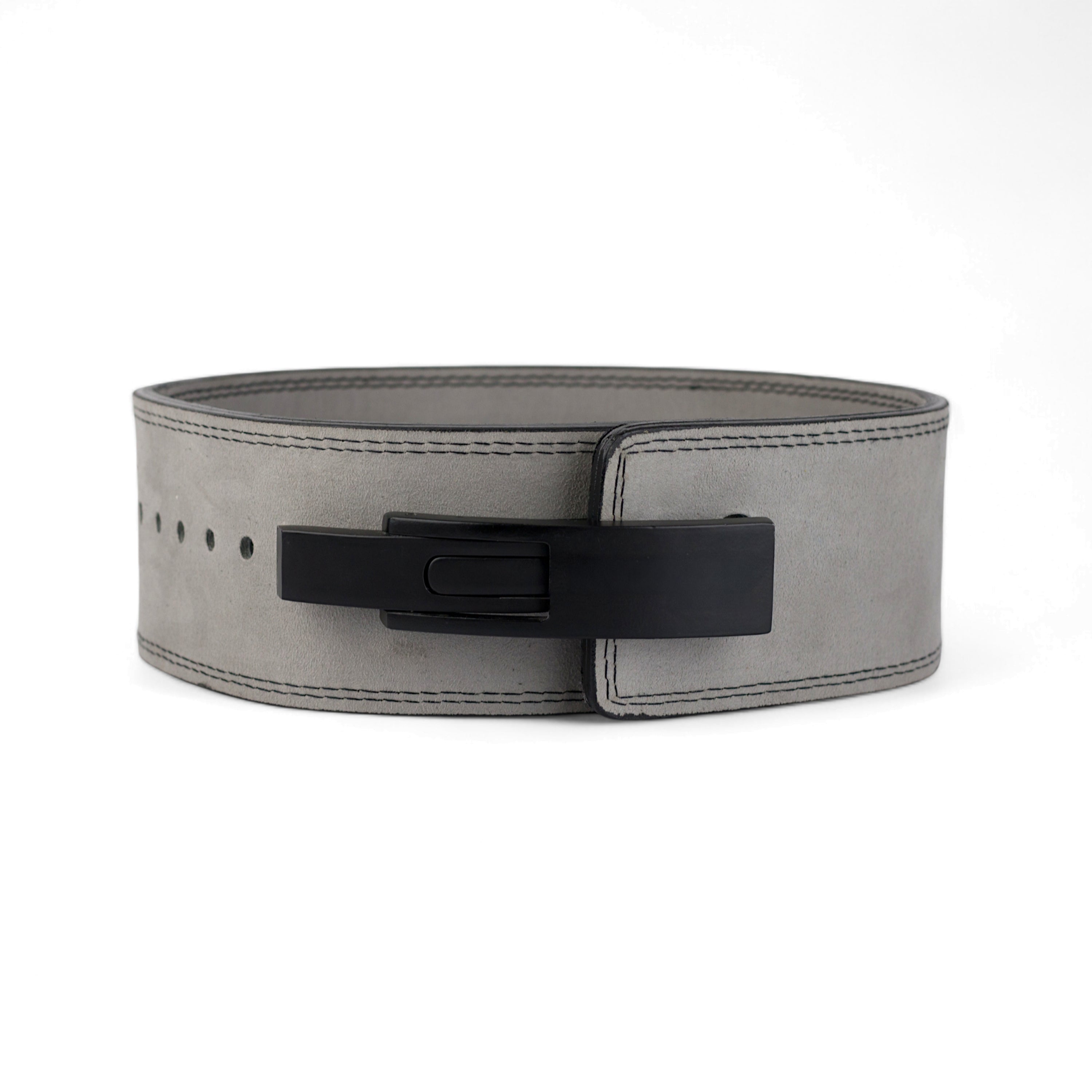 Customizable Knockout Gray Lever Weightlifting Belt - 10mm